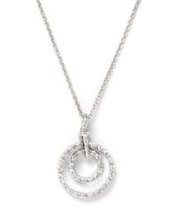 An 18 Karat White Gold and Diamond Double Circle Necklace, Roberto Coin, 3.60 dwts.