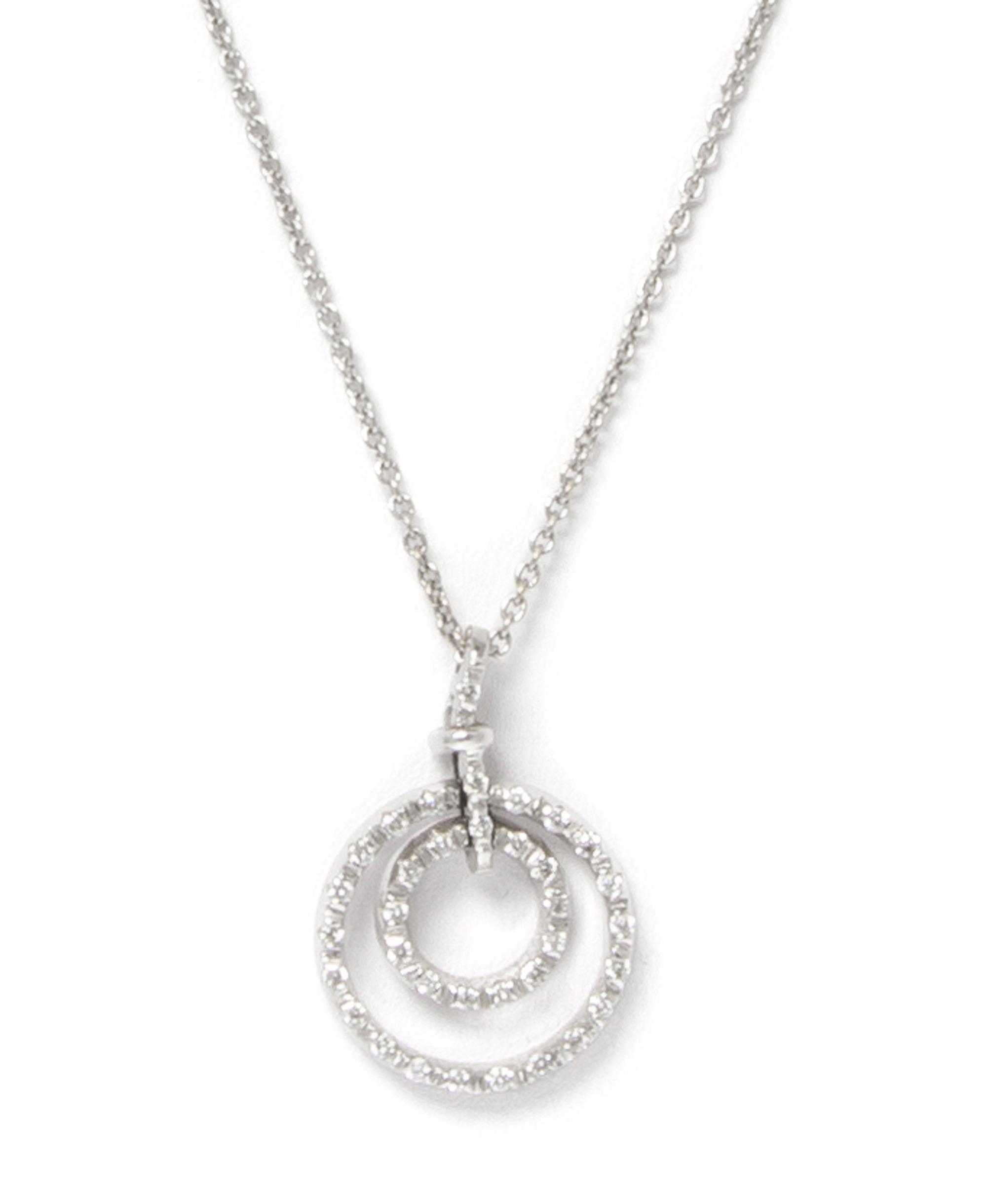 An 18 Karat White Gold and Diamond Double Circle Necklace, Roberto Coin, 3.60 dwts.