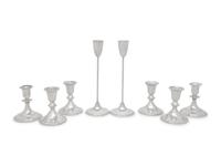 A Group of American Silver Candlesticks
