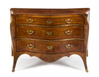 An Italian Brass Mounted Parquetry Commode Height 38 x width 59 x depth 27 inches. — 18TH/19TH CENTURY
