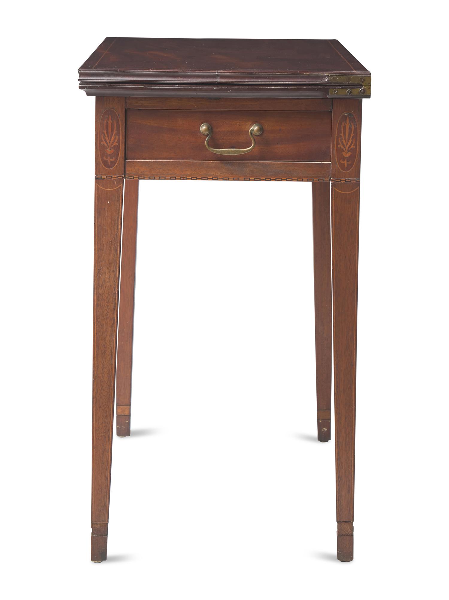 A Federal Inlaid Mahogany Card Table