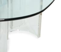 A Contemporary Acrylic and Glass Dining Table