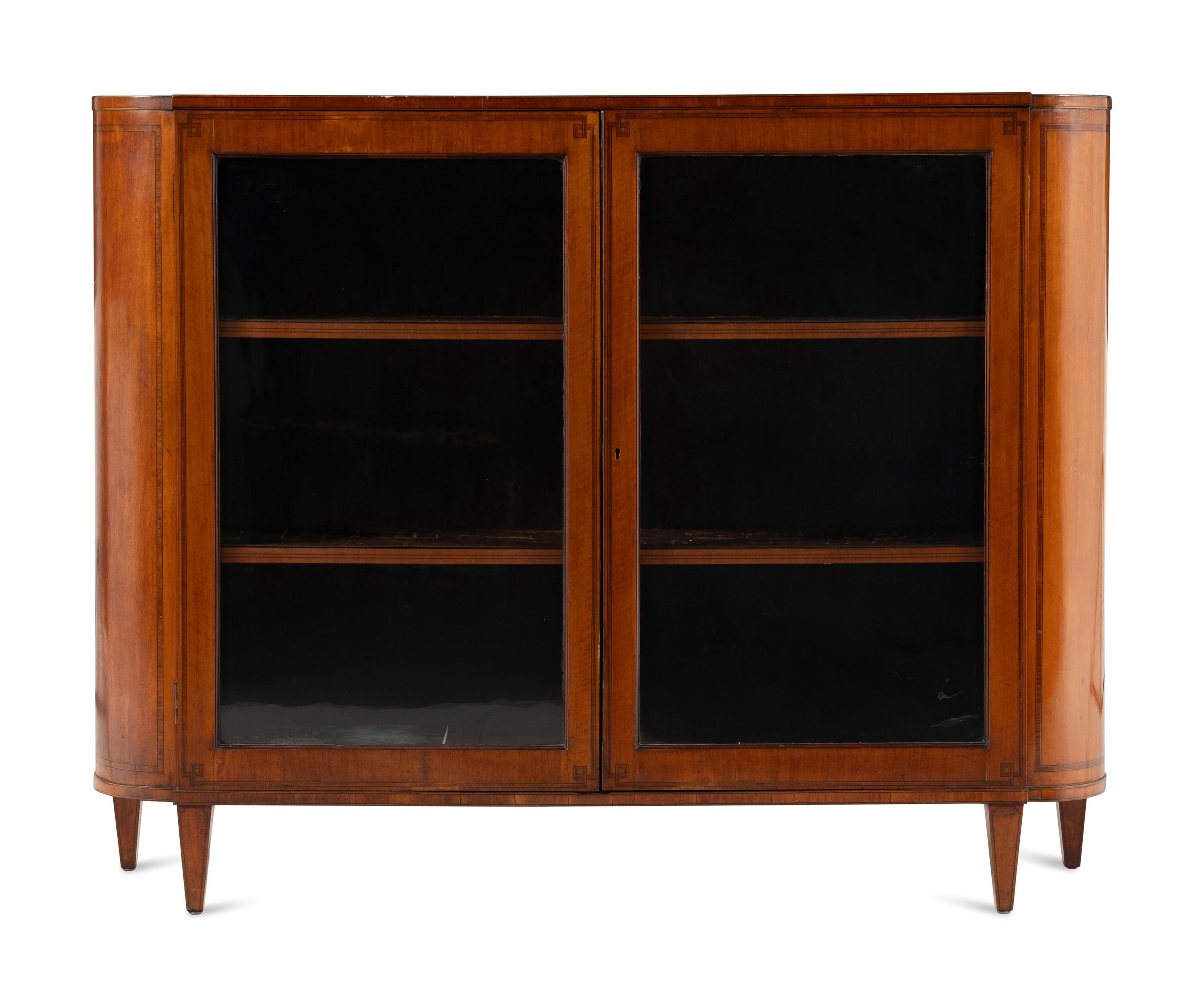 A George III Satinwood Bookcase