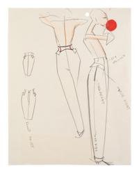 Group of Fifteen Geoffrey Beene Fashion Sketches , by Alfredo Cabrera