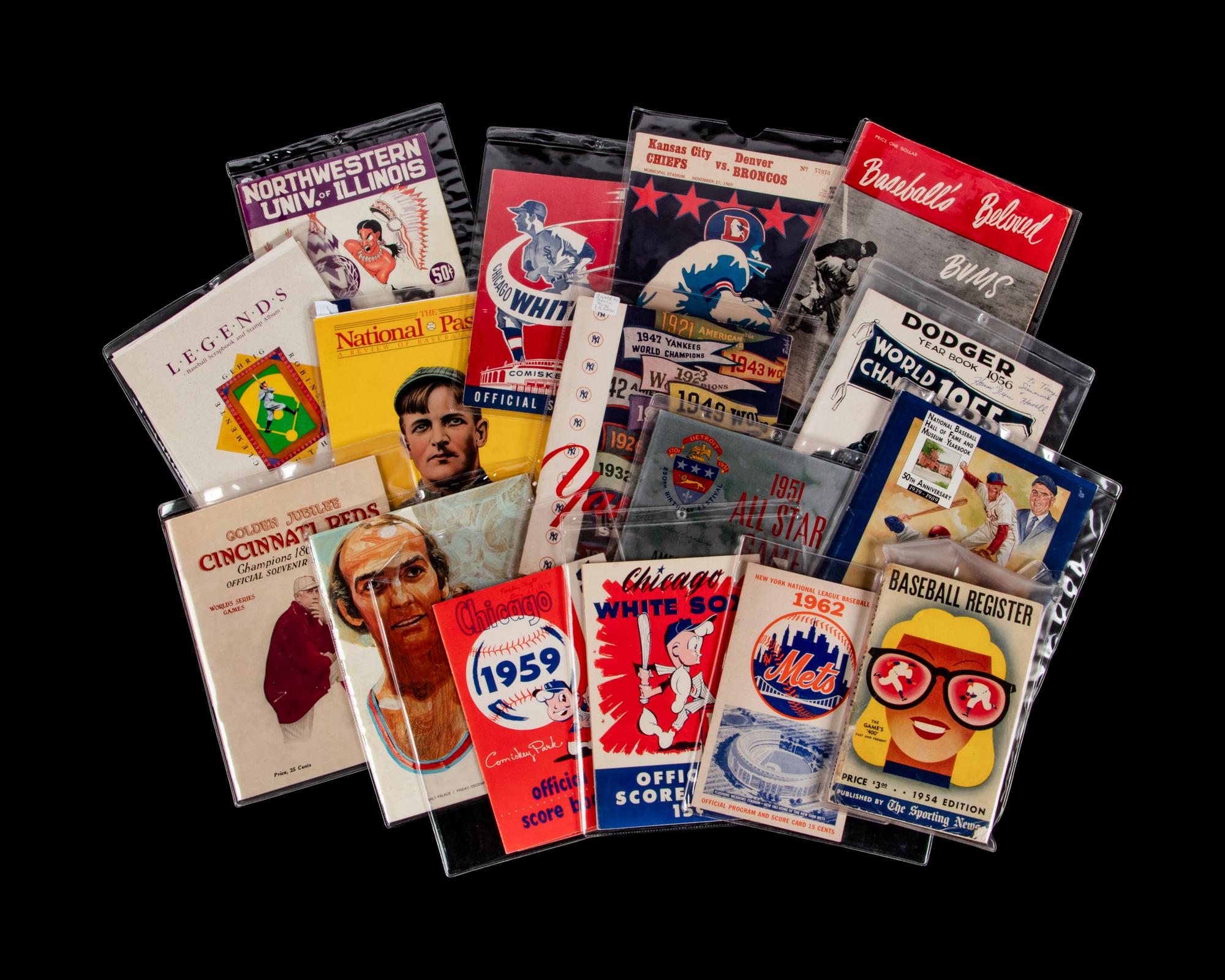 A Large Collection of Assorted Sports Publications Including Signed Autograph Issues
