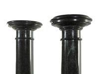 A Pair of Neoclassical Carved Verde Antico Marble Pedestals