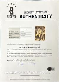 A Collection of Joe McCarthy Signed Autograph Items (Beckett Authentication Services and PSA)