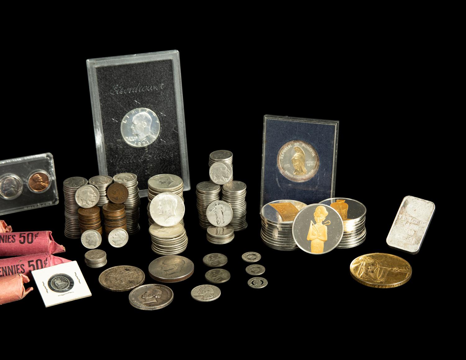 A Collection of United States and Private Issue Coins and Exonumia