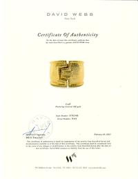 DAVID WEBB, YELLOW GOLD BANGLE BRACELET