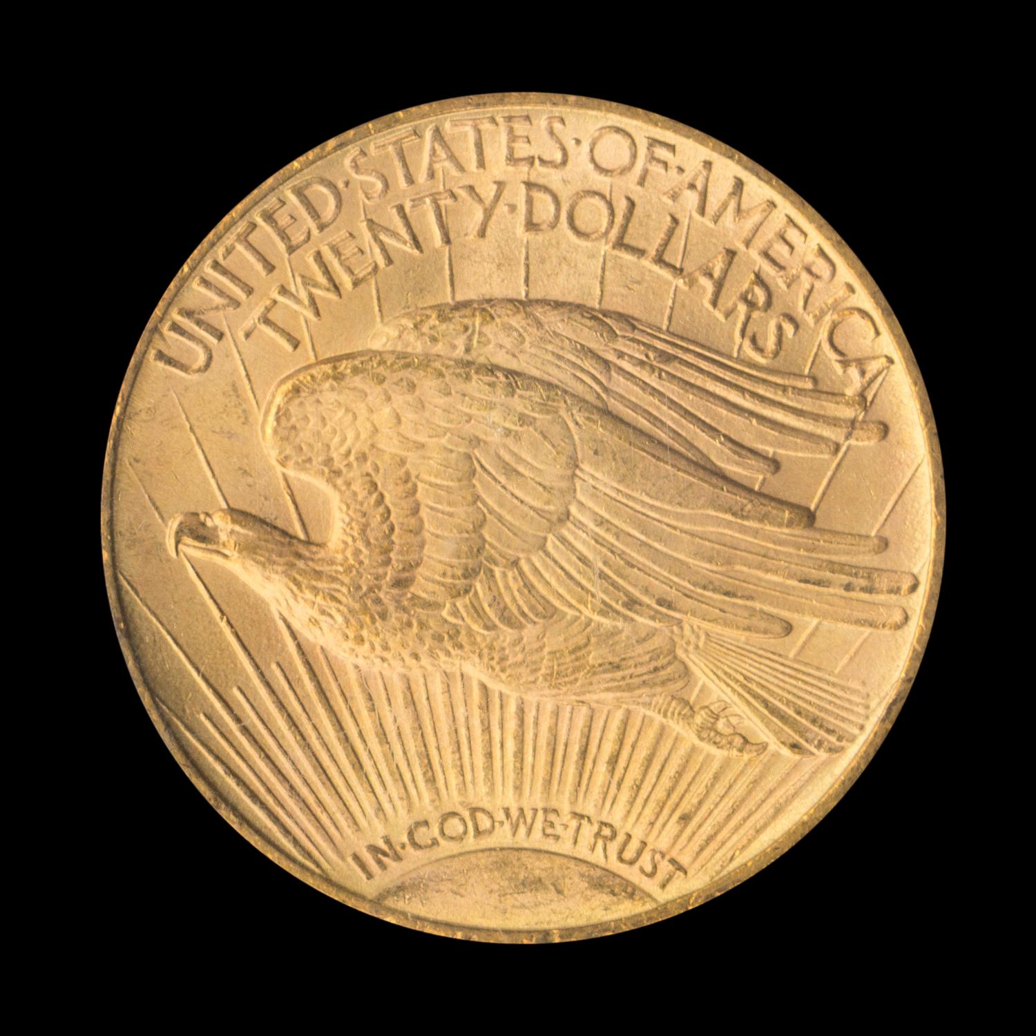 A United States 1911-S St. Gaudens $20 Gold Coin