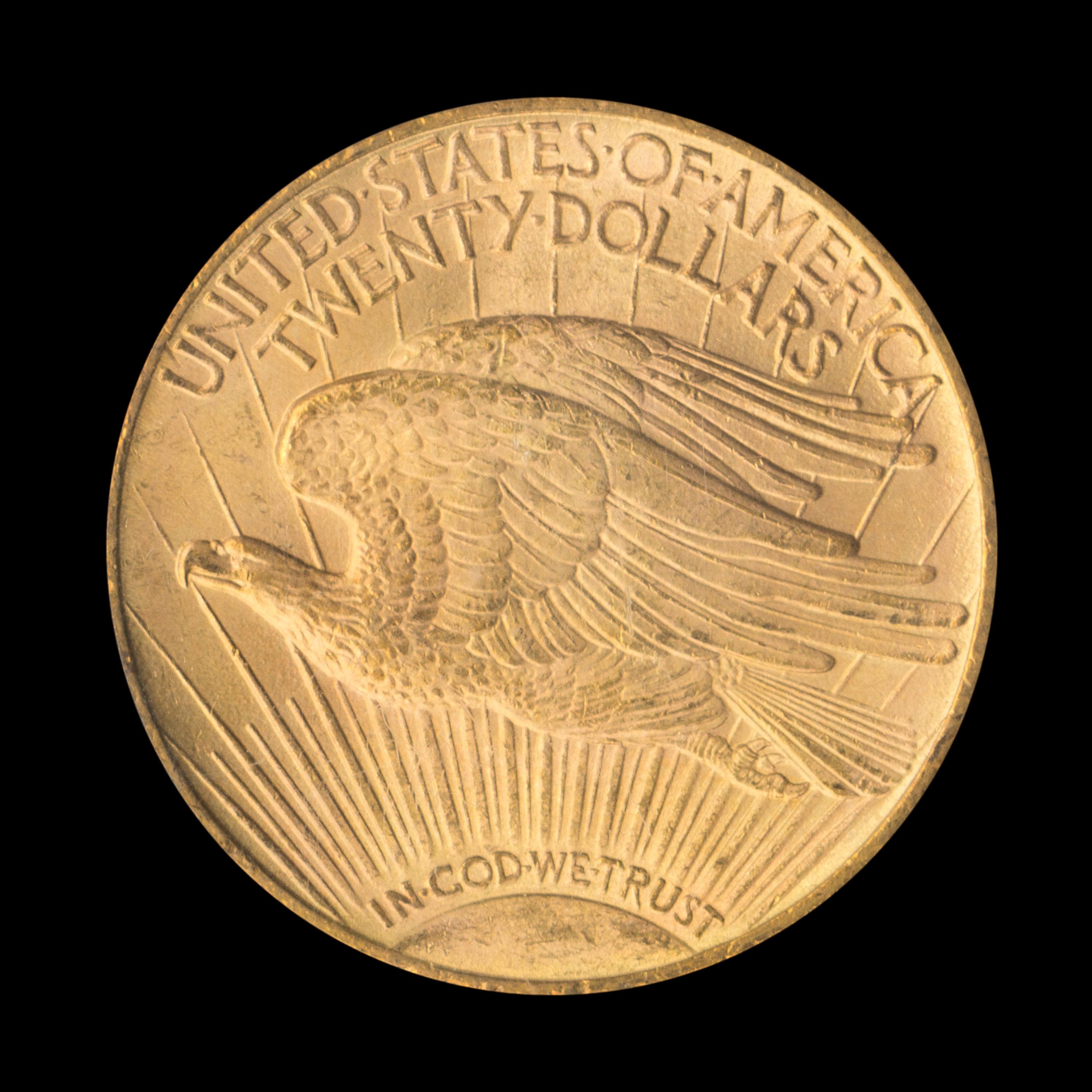 A United States 1911-S St. Gaudens $20 Gold Coin