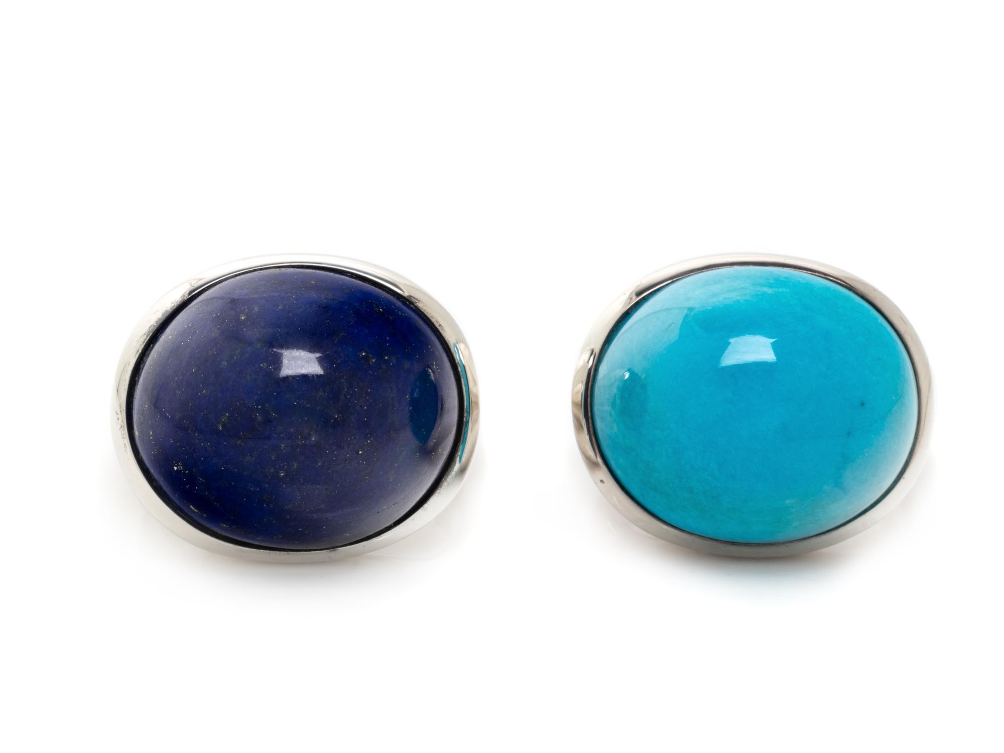 TIFFANY & CO., ELSA PERETTI, COLLECTION OF STERLING SILVER AND HARDSTONE RINGS