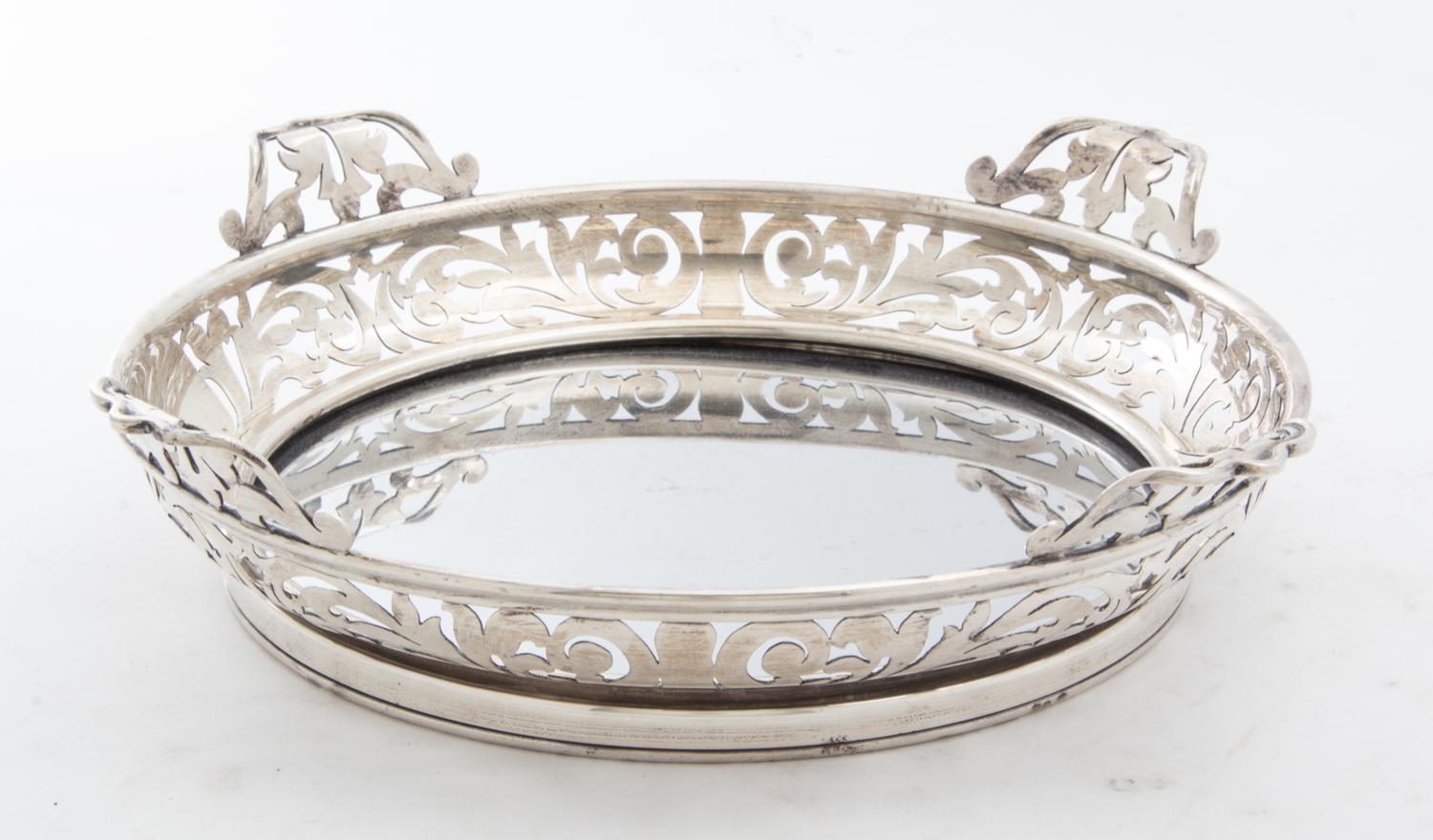 An American Silver Mirror Plateau Length 11 1/2 inches. — Watson, Attleboro, MA, Early 20th Century