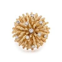 YELLOW GOLD AND DIAMOND RING