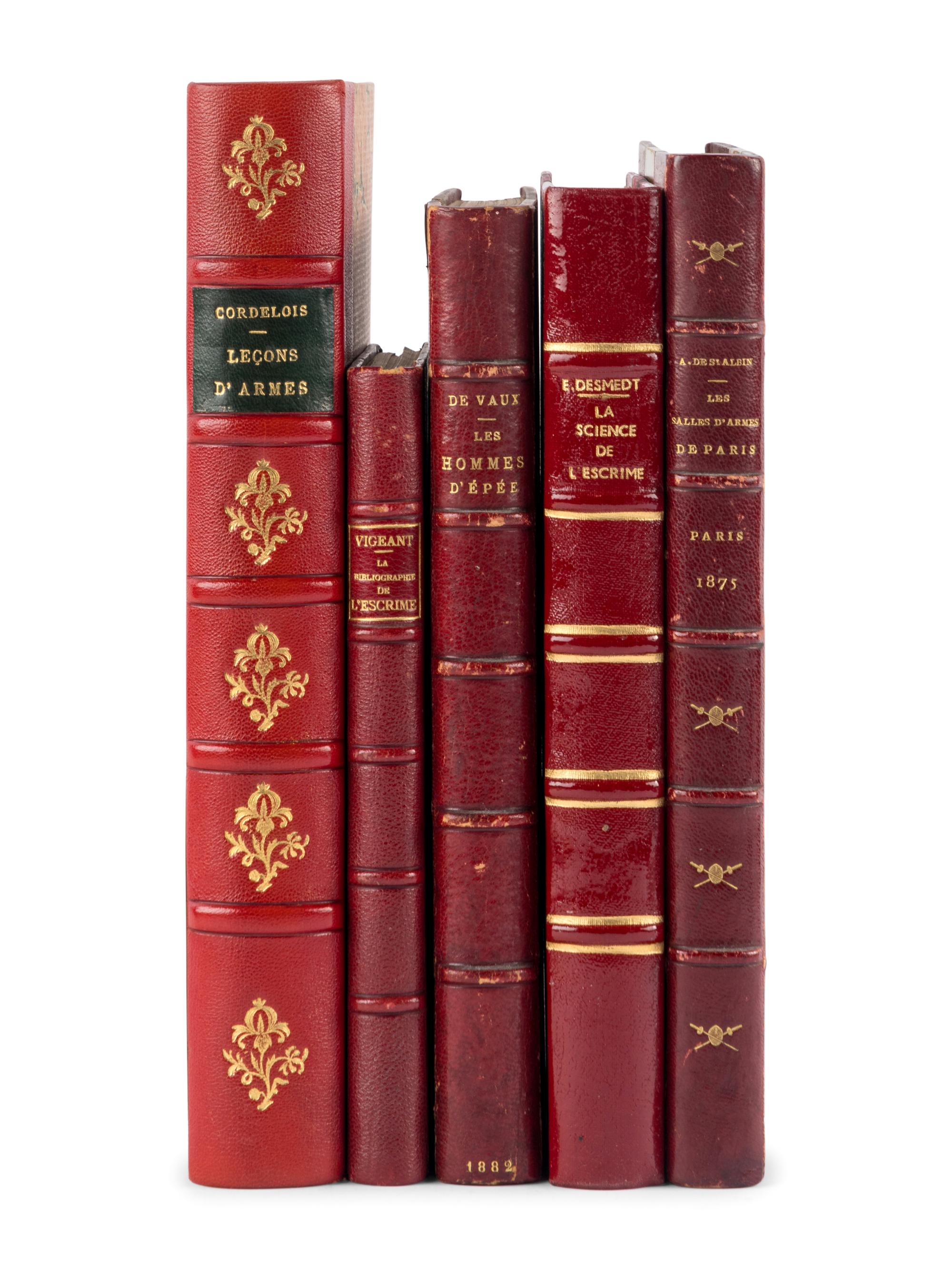 [FENCING -- FRENCH]. A group of approximately 86 volumes about fencing in French, including: