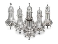 Three Pairs of American Silver Casters, Black, Starr and Frost and Richard M. Woods, 20th Century, the Black, Starr & Frost pair with r