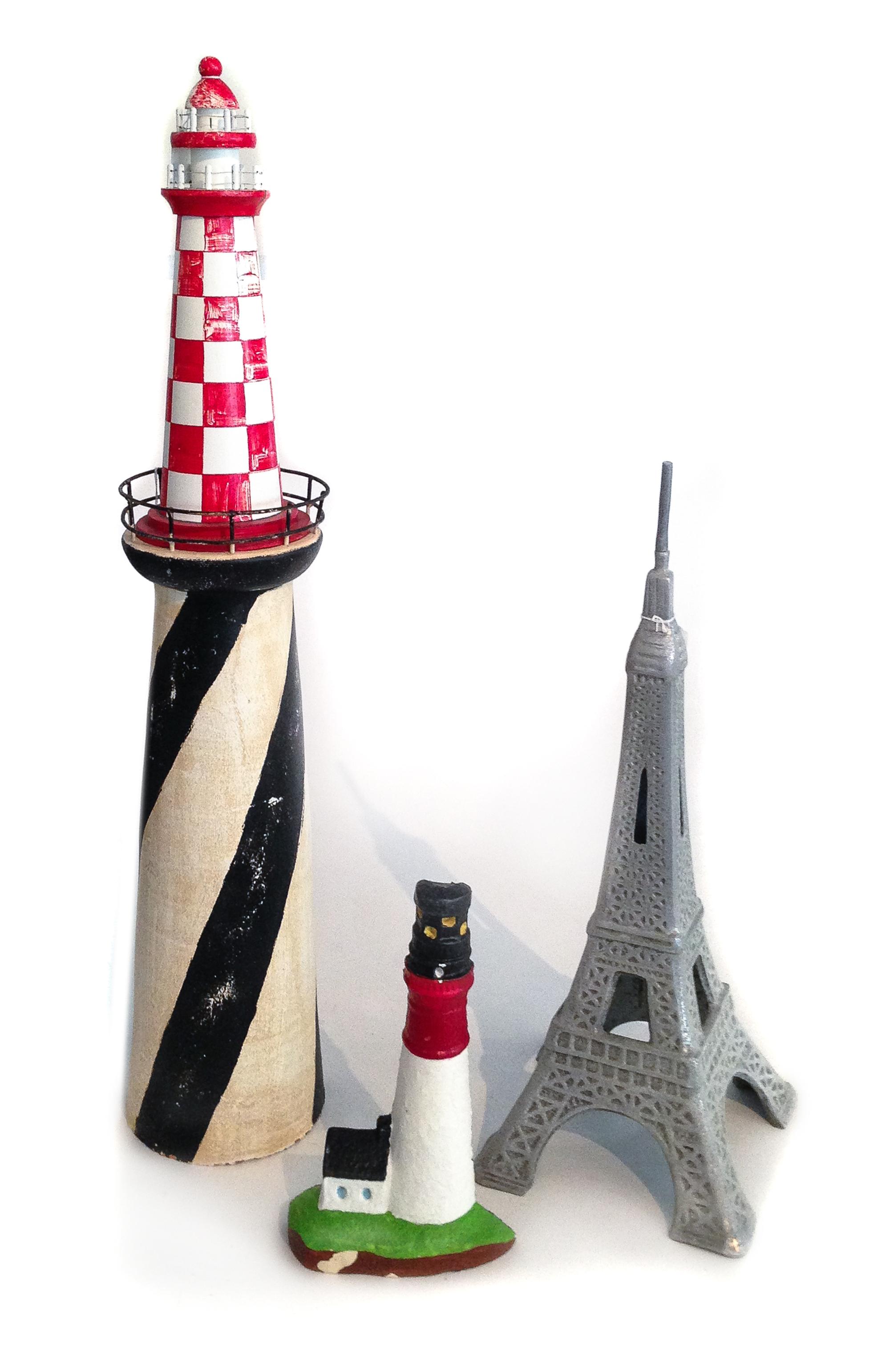 A Miscellaneous Group of Articles Height of Tour L'Eiffel 24 inches.