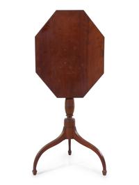 A Federal Cherrywood Octagonal Tilt-Top Candlestand