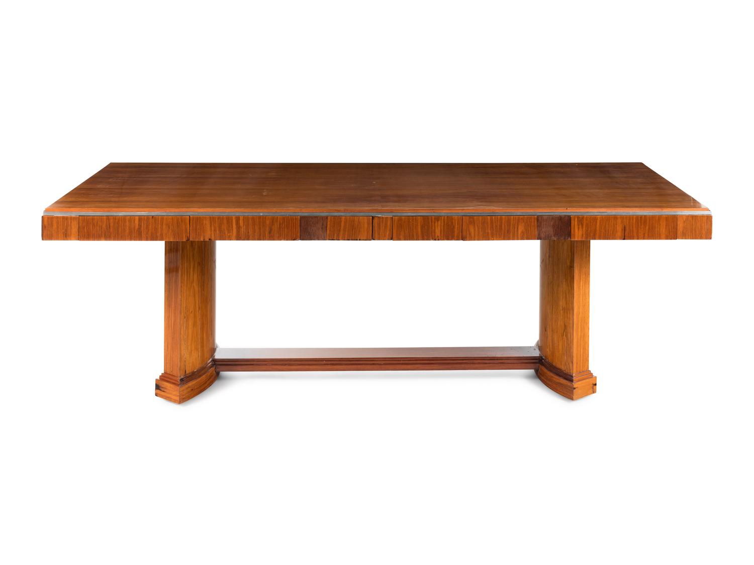 An Art Deco Walnut Desk