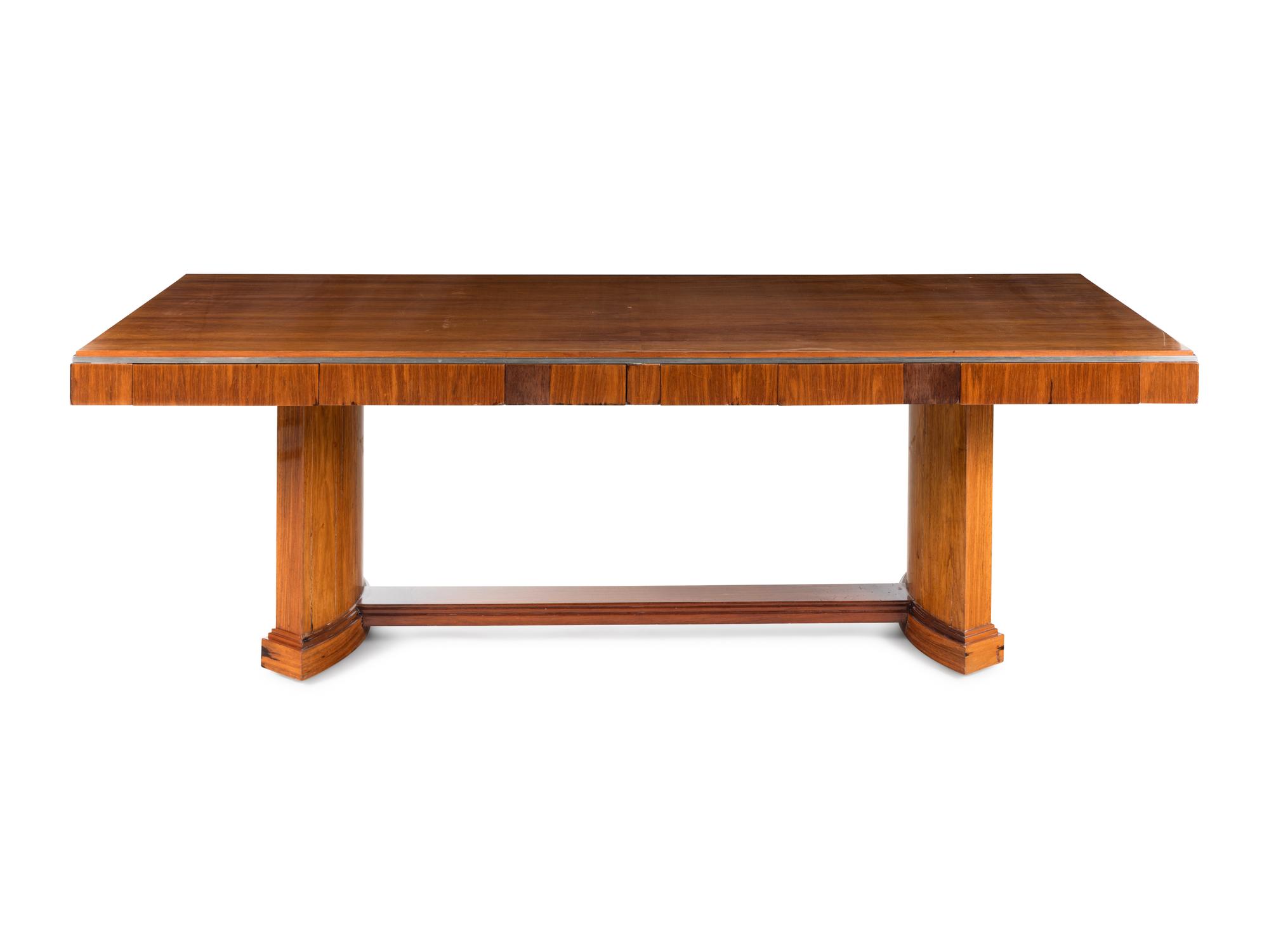 An Art Deco Walnut Desk
