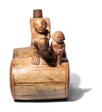 A Moche Stirrup Vessel in the Form of a Drum
