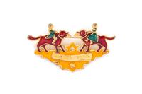 An Hermes Red, Green and Gold Enamel Brooch,