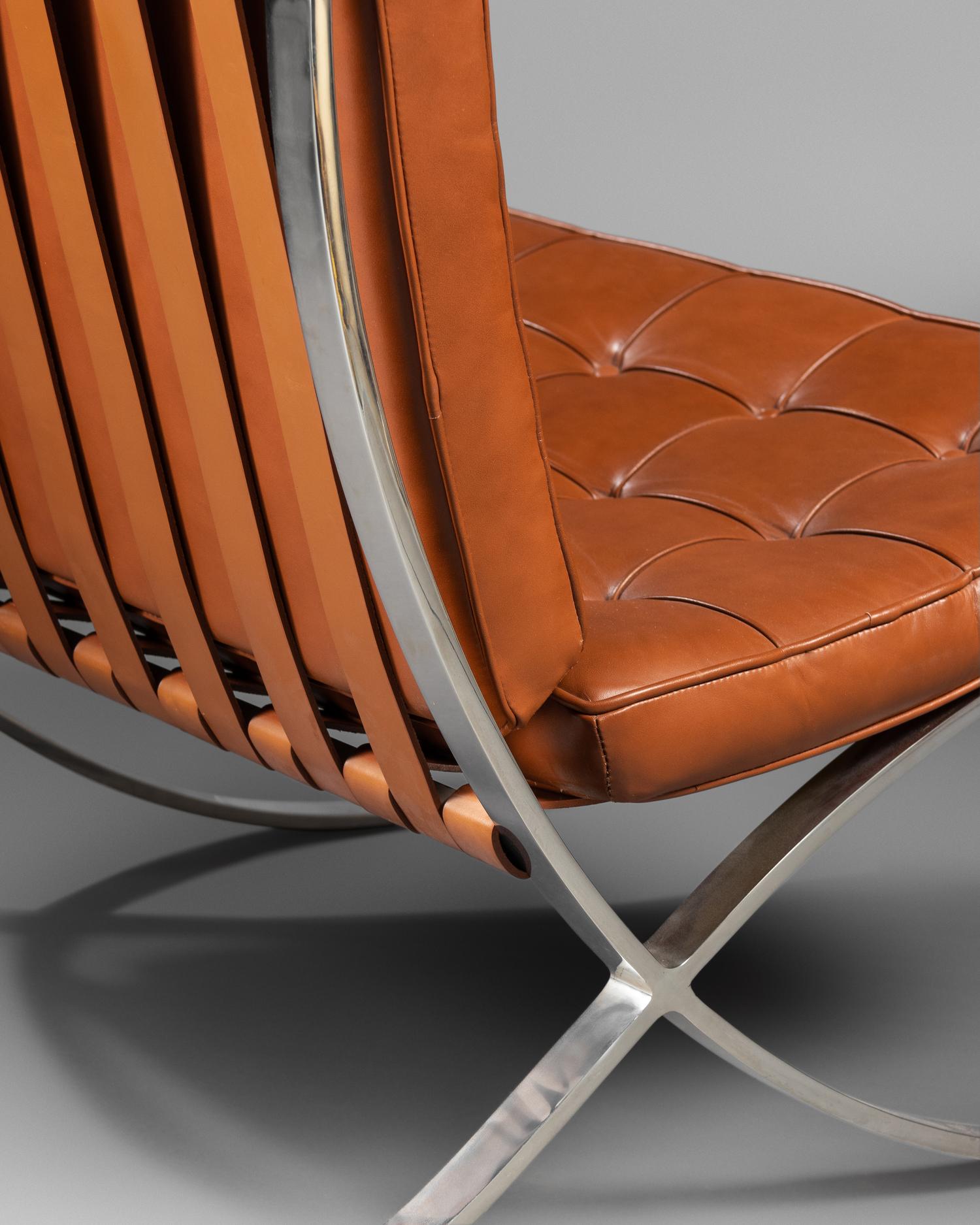 Pair of Barcelona Lounge Chairs, Gerald R. Griffith, Chicago, USA