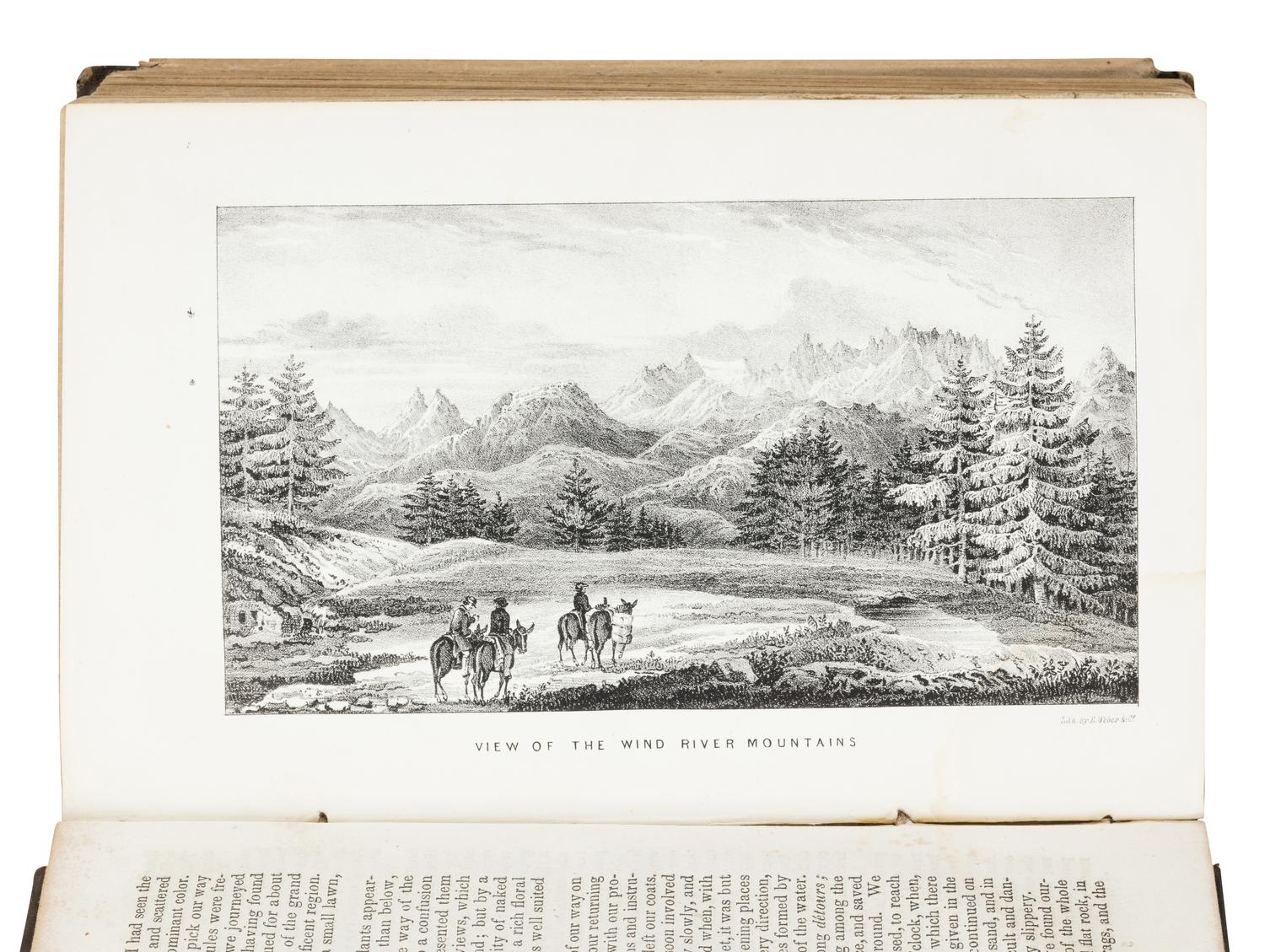 FREMONT, John Charles (1813-1890). Report of The Exploring Expedition to The Rocky Mountains in the year 1842, and to Oregon and North California in the years 1843-'44 . Washington, D. C.: Printed by Order of the Senate, by Gales and Seaton, 1845.