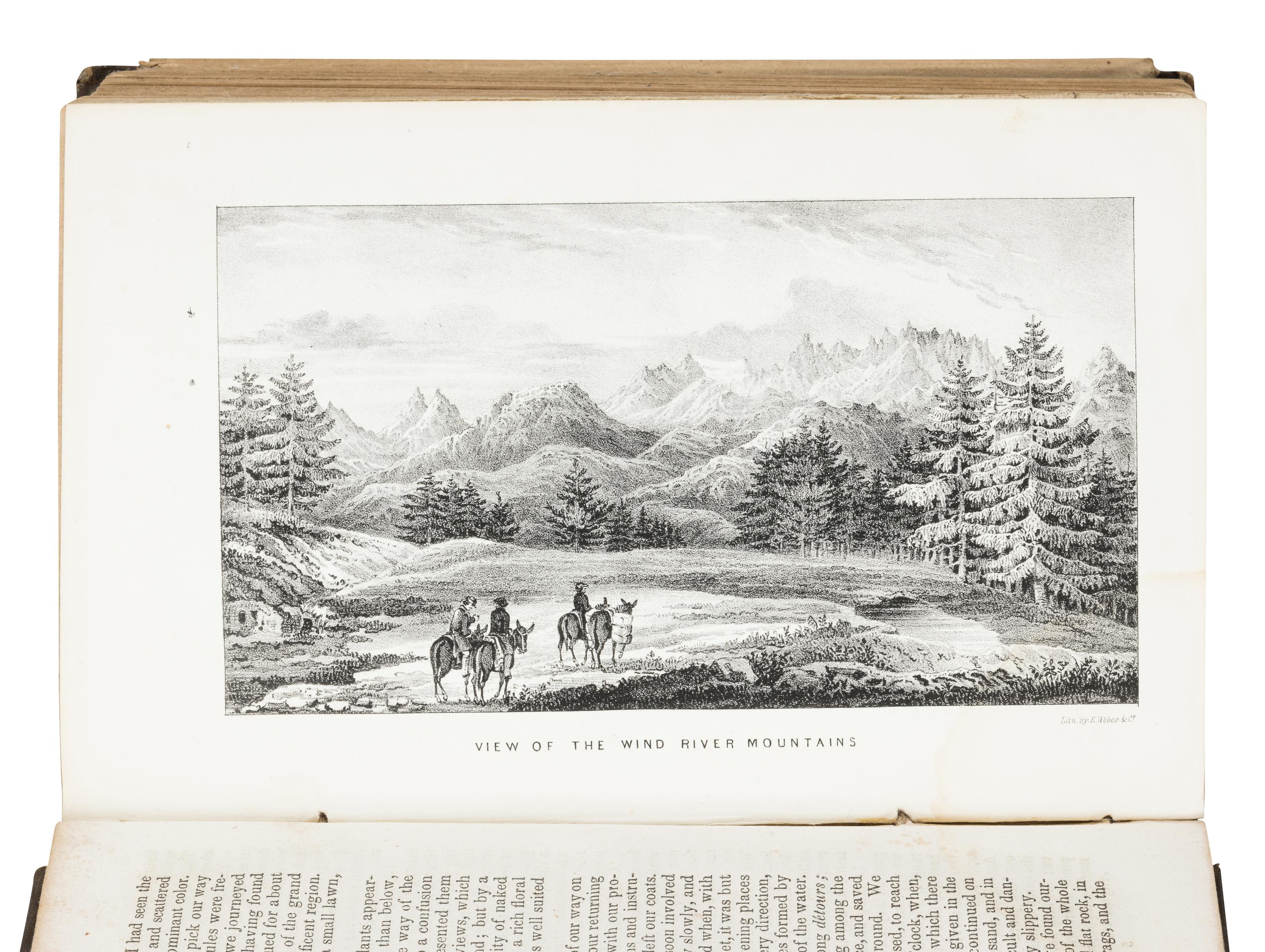 FREMONT, John Charles (1813-1890). Report of The Exploring Expedition to The Rocky Mountains in the year 1842, and to Oregon and North California in the years 1843-'44 . Washington, D. C.: Printed by Order of the Senate, by Gales and Seaton, 1845.