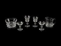 A Val Saint Lambert Cut Glass Stemware Service