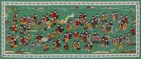 Six Chinese Embroidered Silk Panels