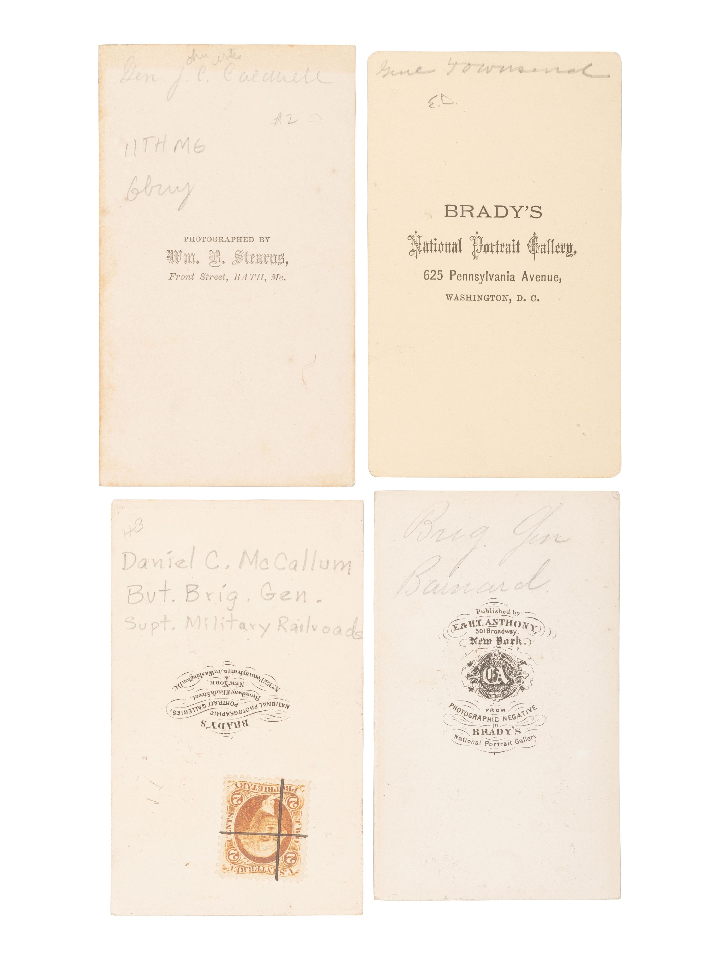 [LINCOLN, Abraham (1809-1865)]. CDVs featuring members of the honor guard that accompanied Lincoln's body from Washington, DC to Springfield, IL, & other key figures in charge of the funeral.