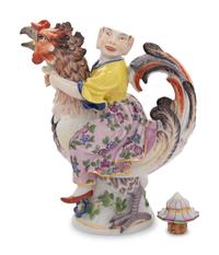 A Meissen Porcelain Figural Bottle