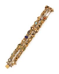 VICTORIAN, DOUBLE SLIDE CHARM BRACELET