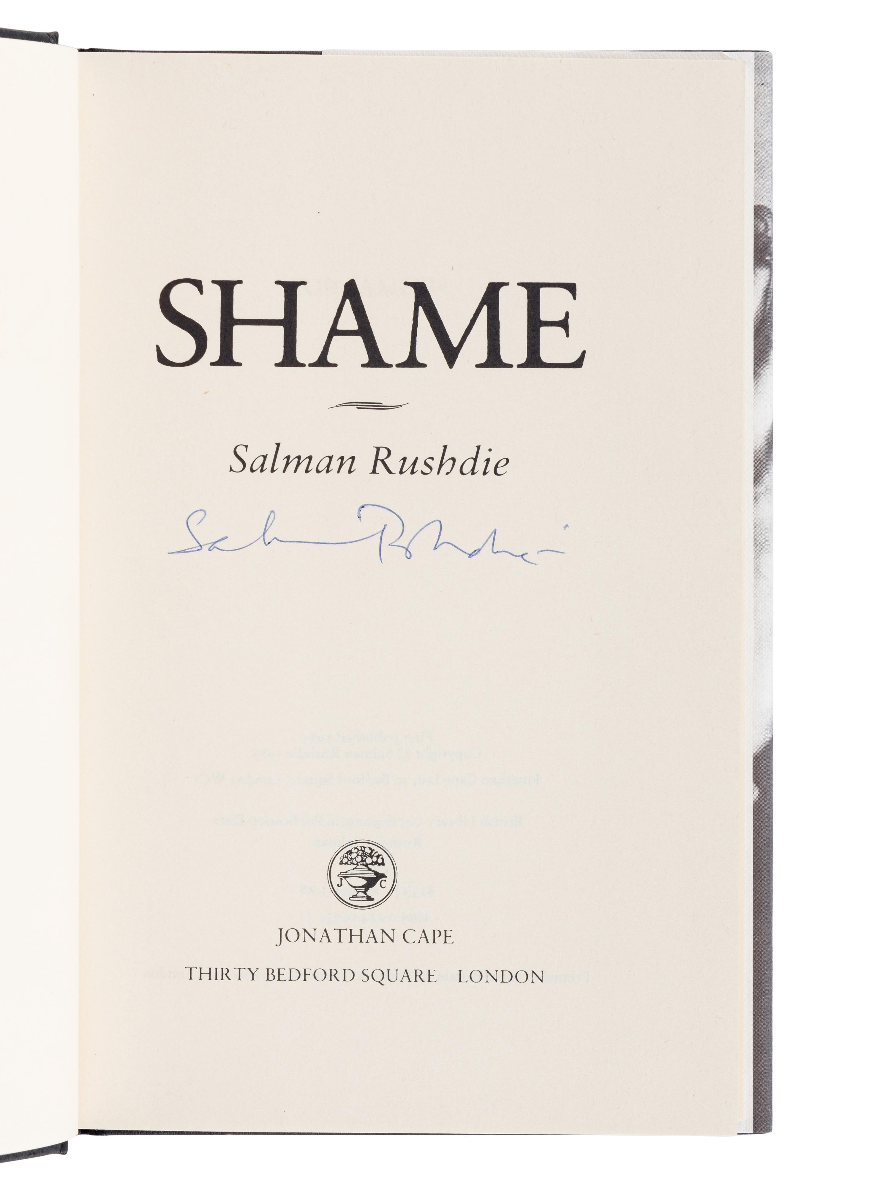 RUSHDIE, Salman (b. 1947). A group of 8 FIRST EDITIONS, many SIGNED, comprising: