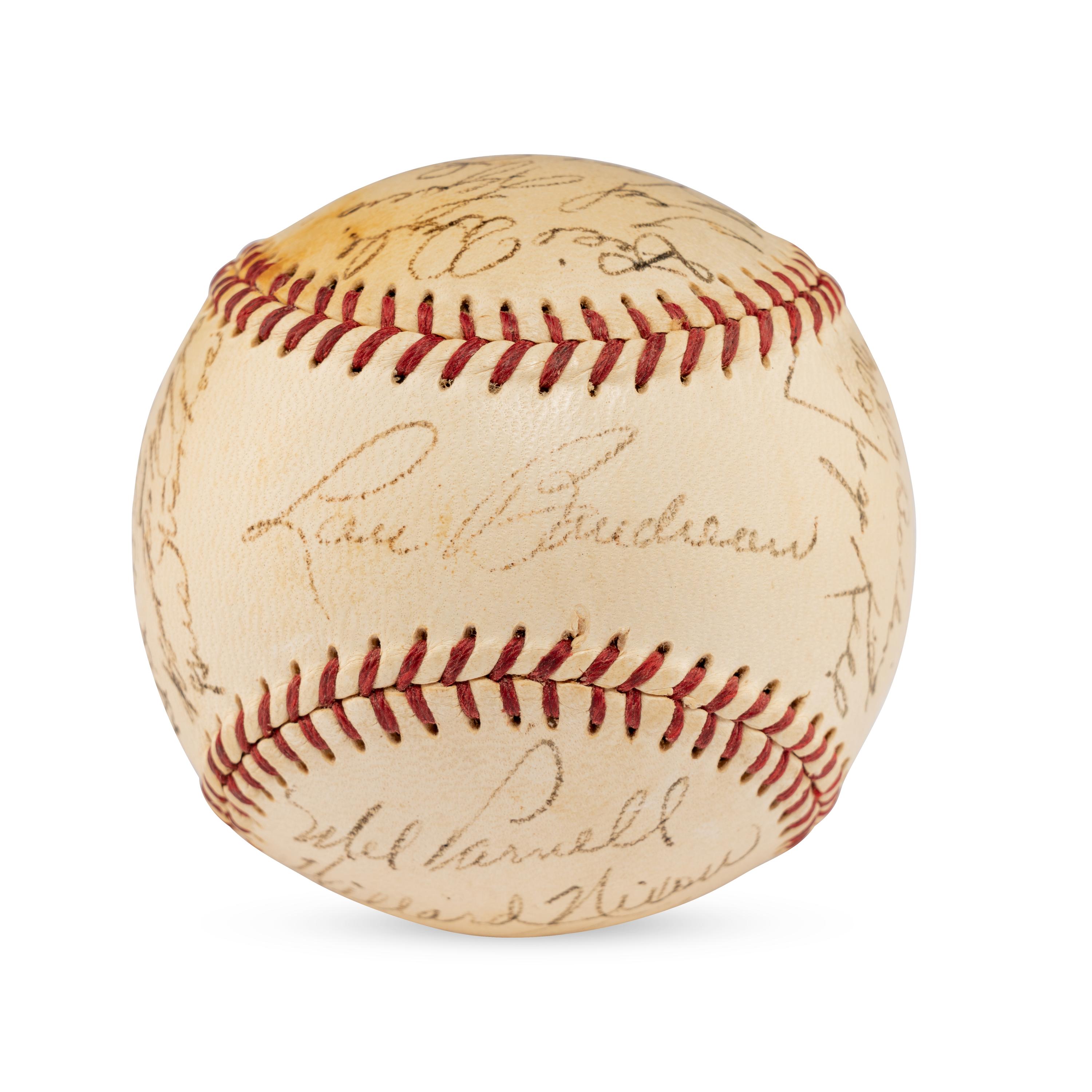 A 1953 Boston Red Sox Team Signed Autograph Baseball