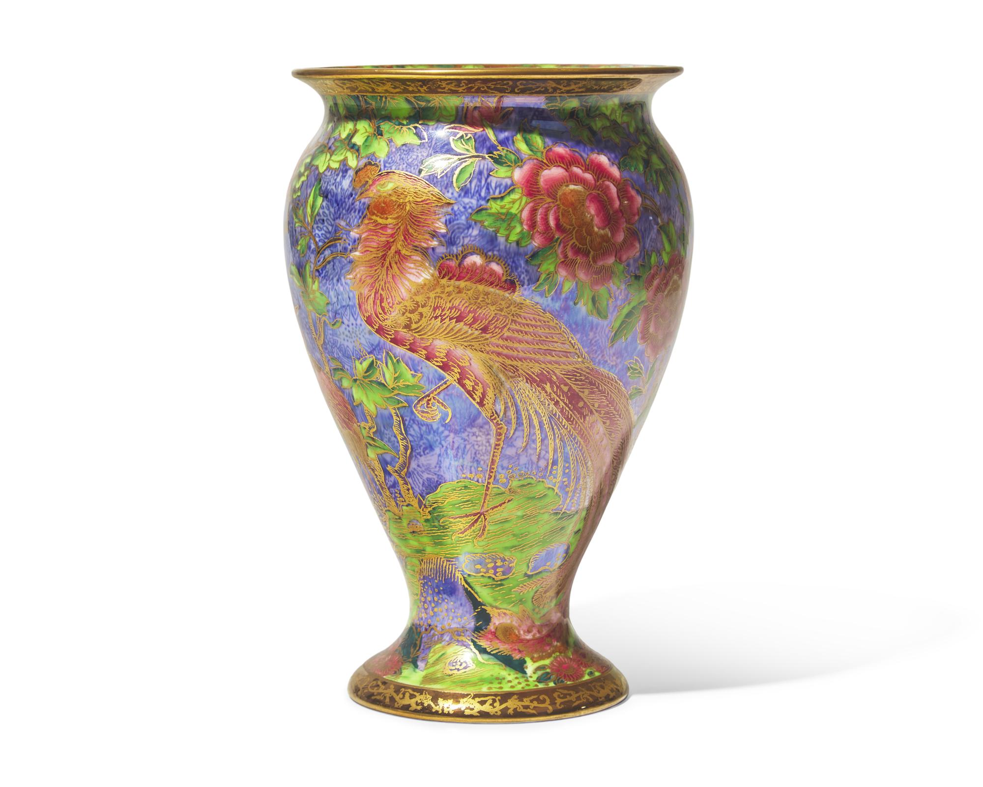 A Wedgwood Lustreware 'Argus Pheasant' Vase