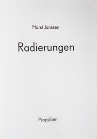 JANSSEN, HORST Radierungen. Berlin, 1971.