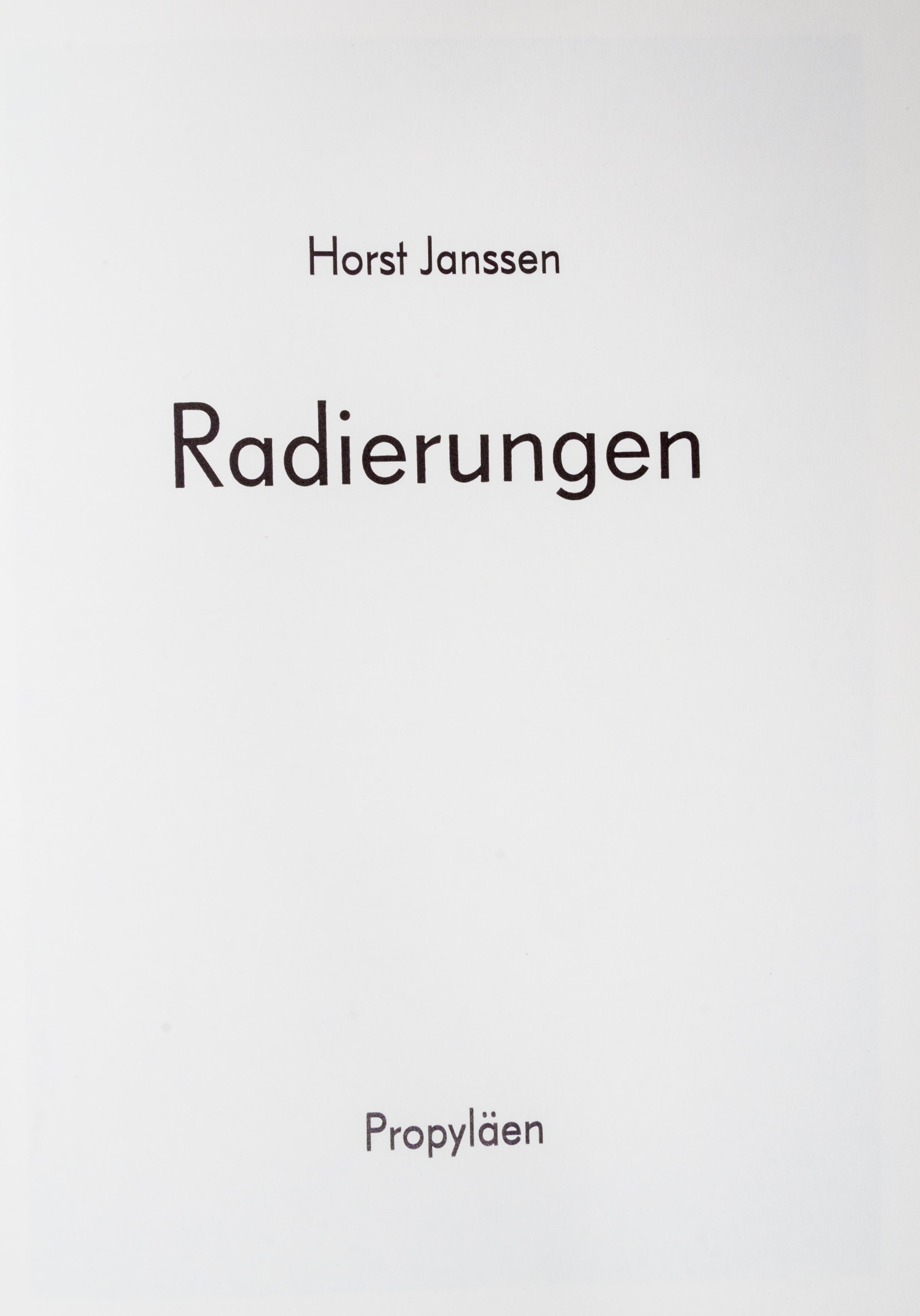 JANSSEN, HORST Radierungen. Berlin, 1971.