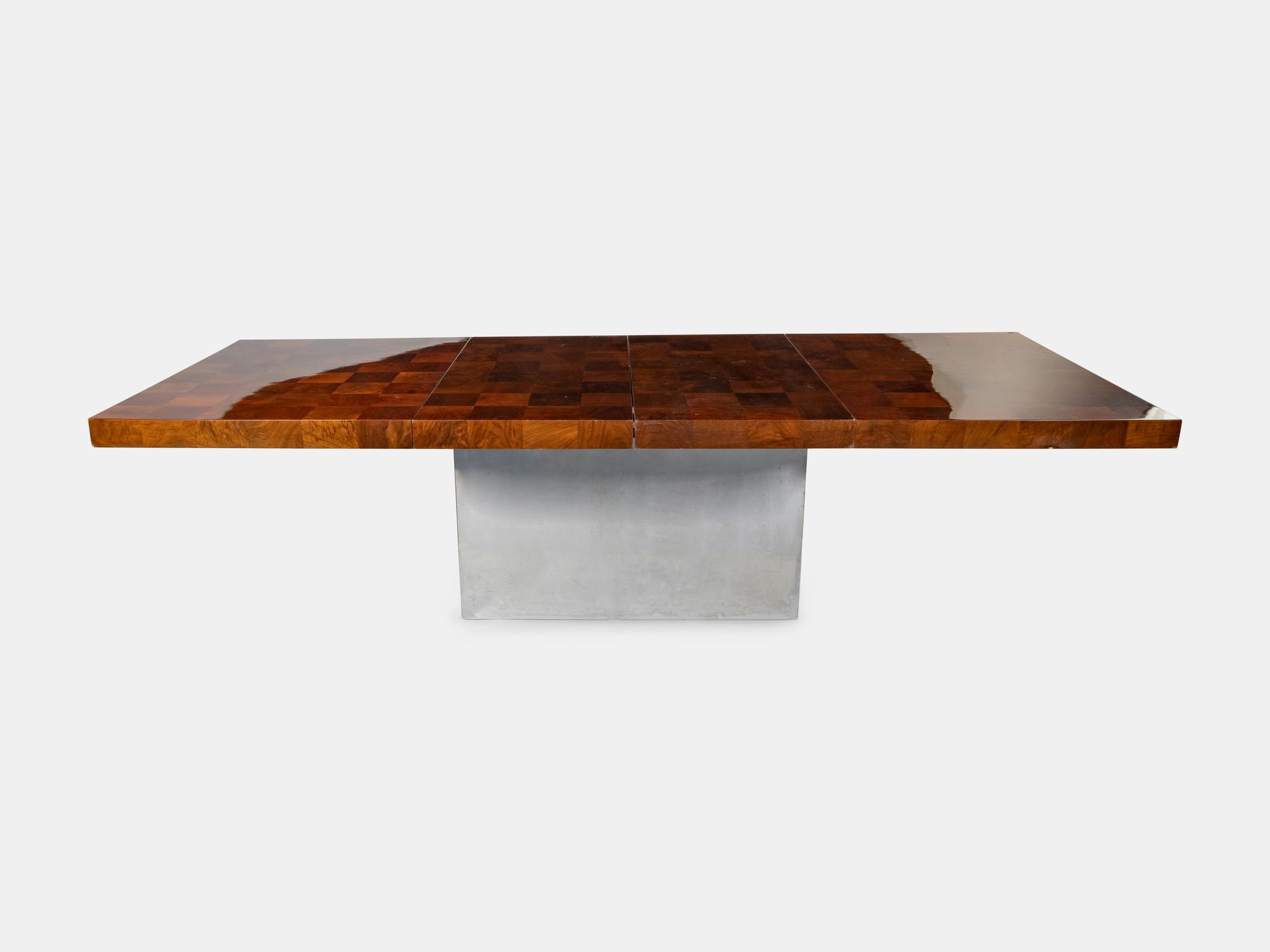 Patchwork Dining Table with Two Leaves Thayer Coggin, USA
