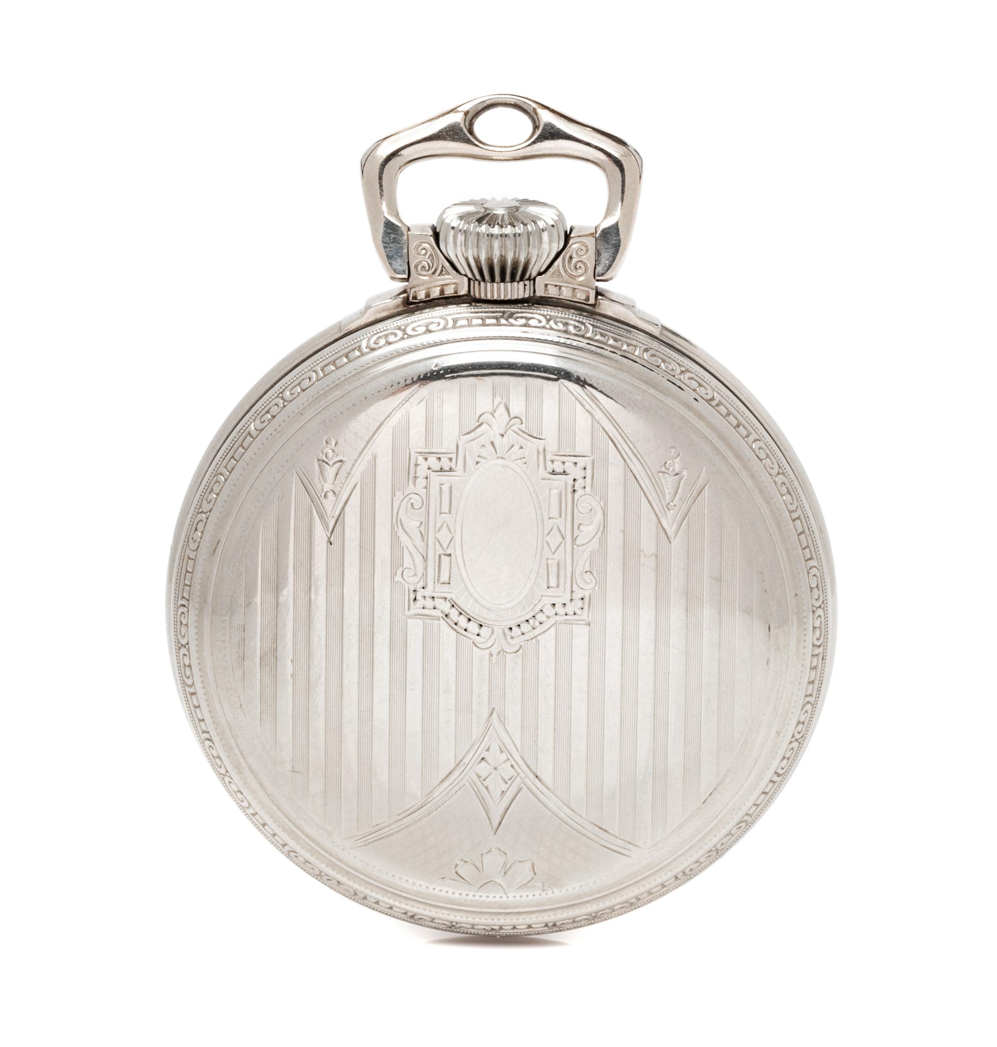 A Gold Filled Open Face 'Vanguard' Railroad Pocket Watch, Waltham, Circa 1936,