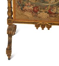 A Louis XVI Style Giltwood Fire Screen with Tapestry Panel