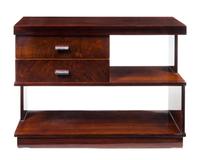 An Art Deco Rosewood Side Table Height 25 3/4 x width 35 1/2 x depth 12 3/4 inches.
