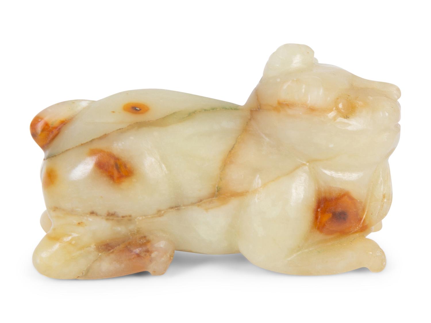 A Group of Eight Chinese Carved Hardstone Ornaments — 19TH/20TH CENTURY