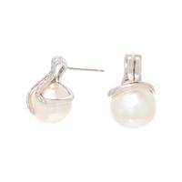 CULTURED SOUTH SEA PEARL AND DIAMOND EARRINGS