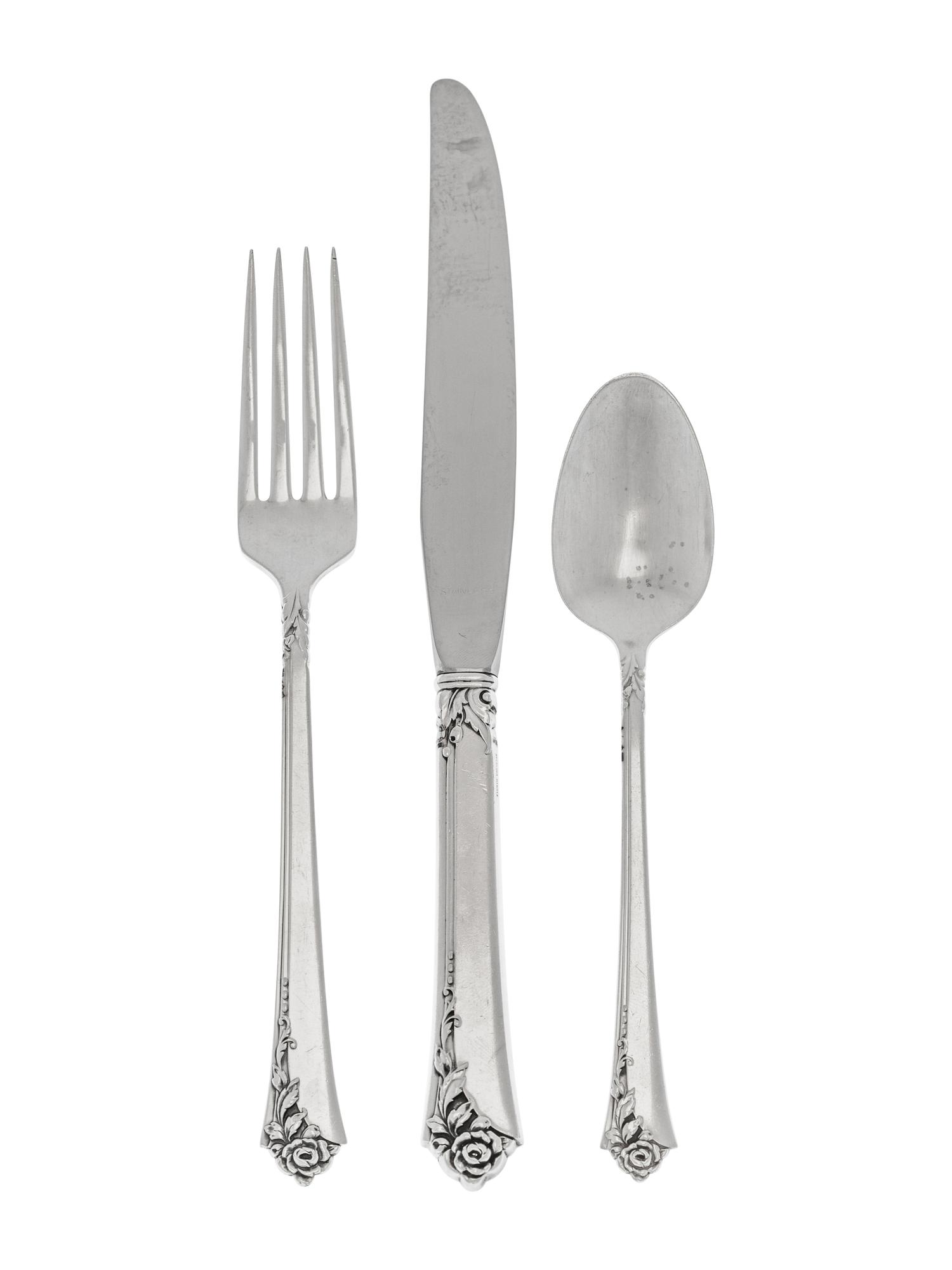 An American Silver Flatware Service