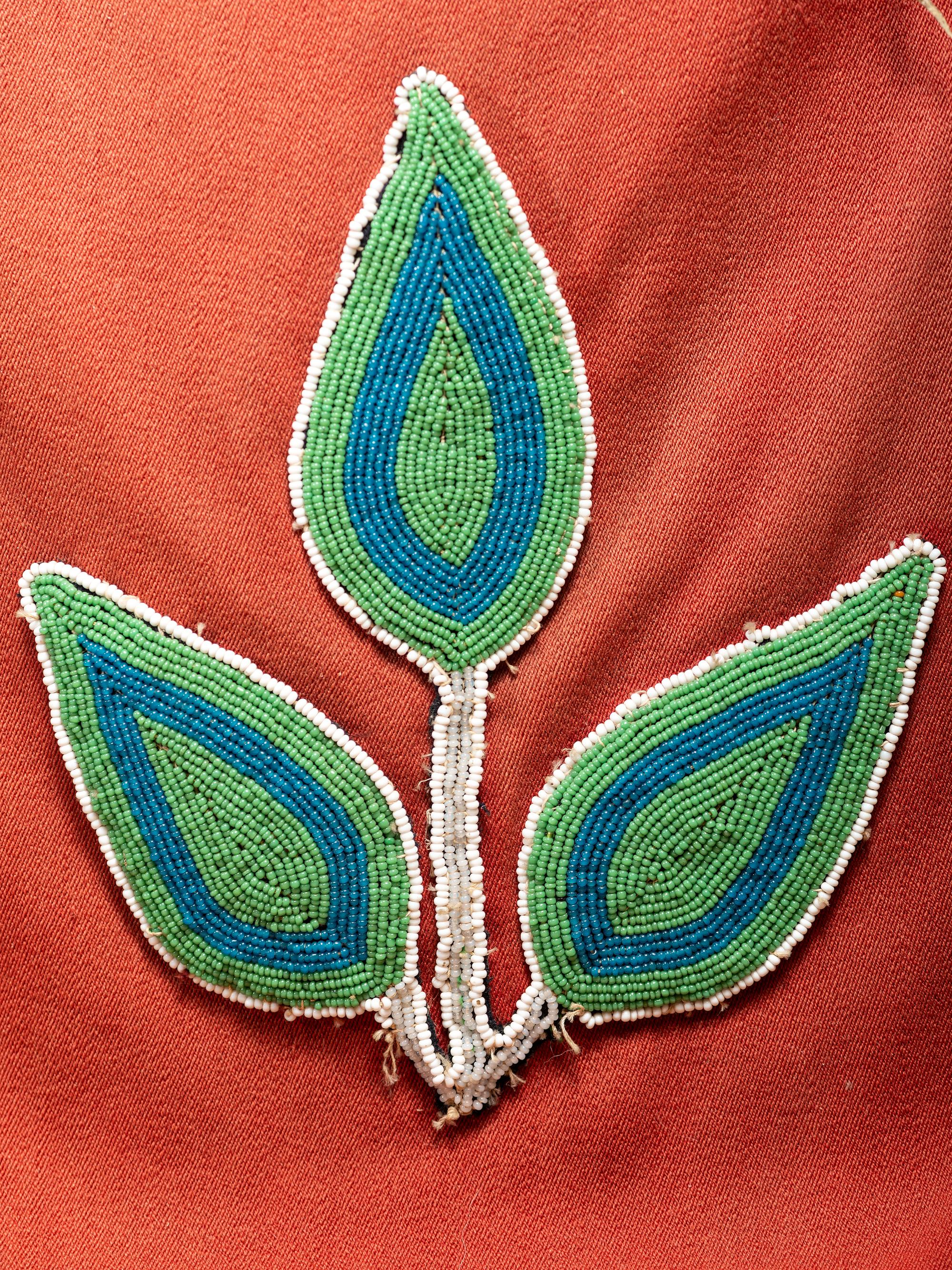 Nez Perce Child's Beaded Hide Cradle
