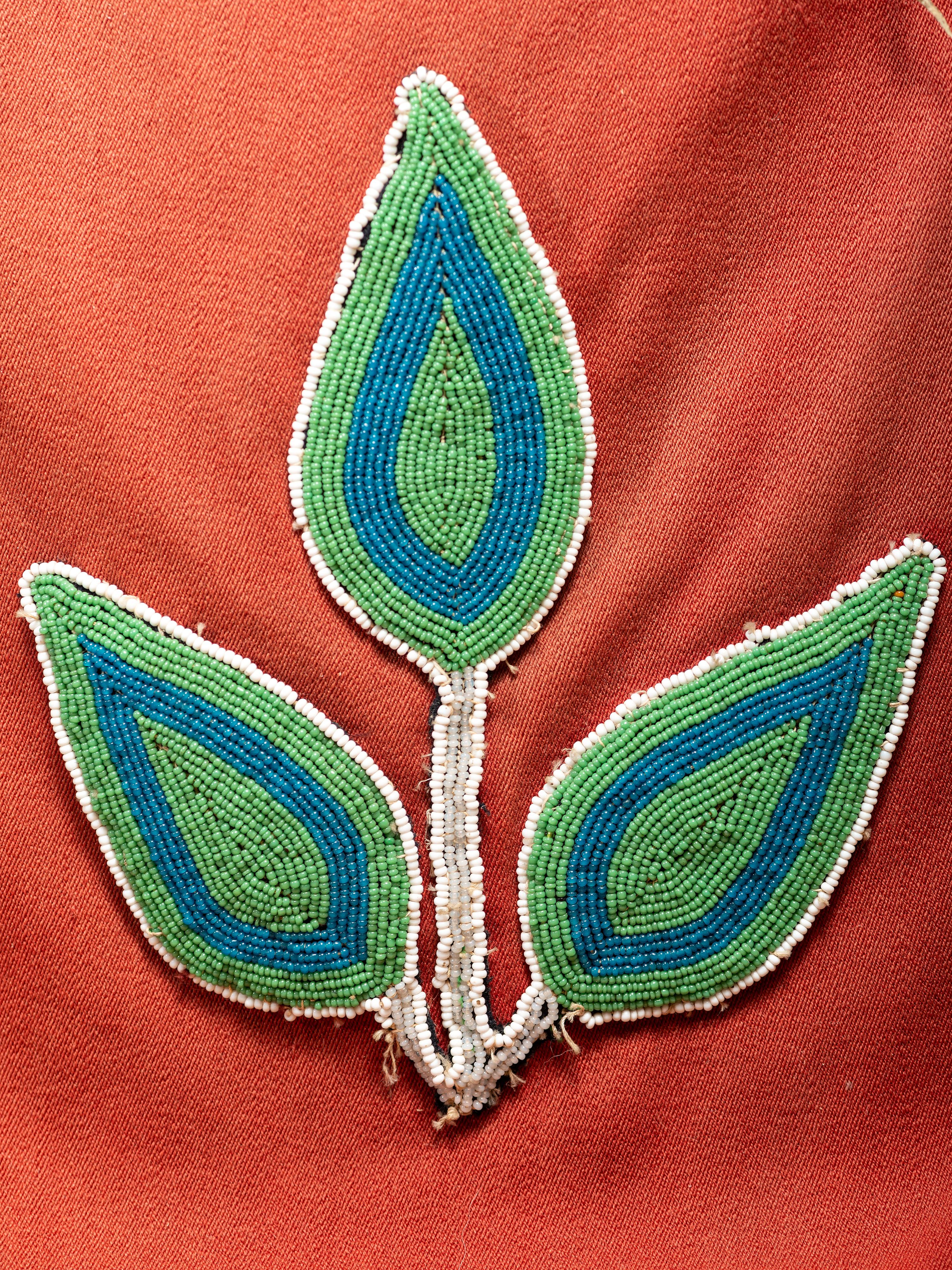 Nez Perce Child's Beaded Hide Cradle