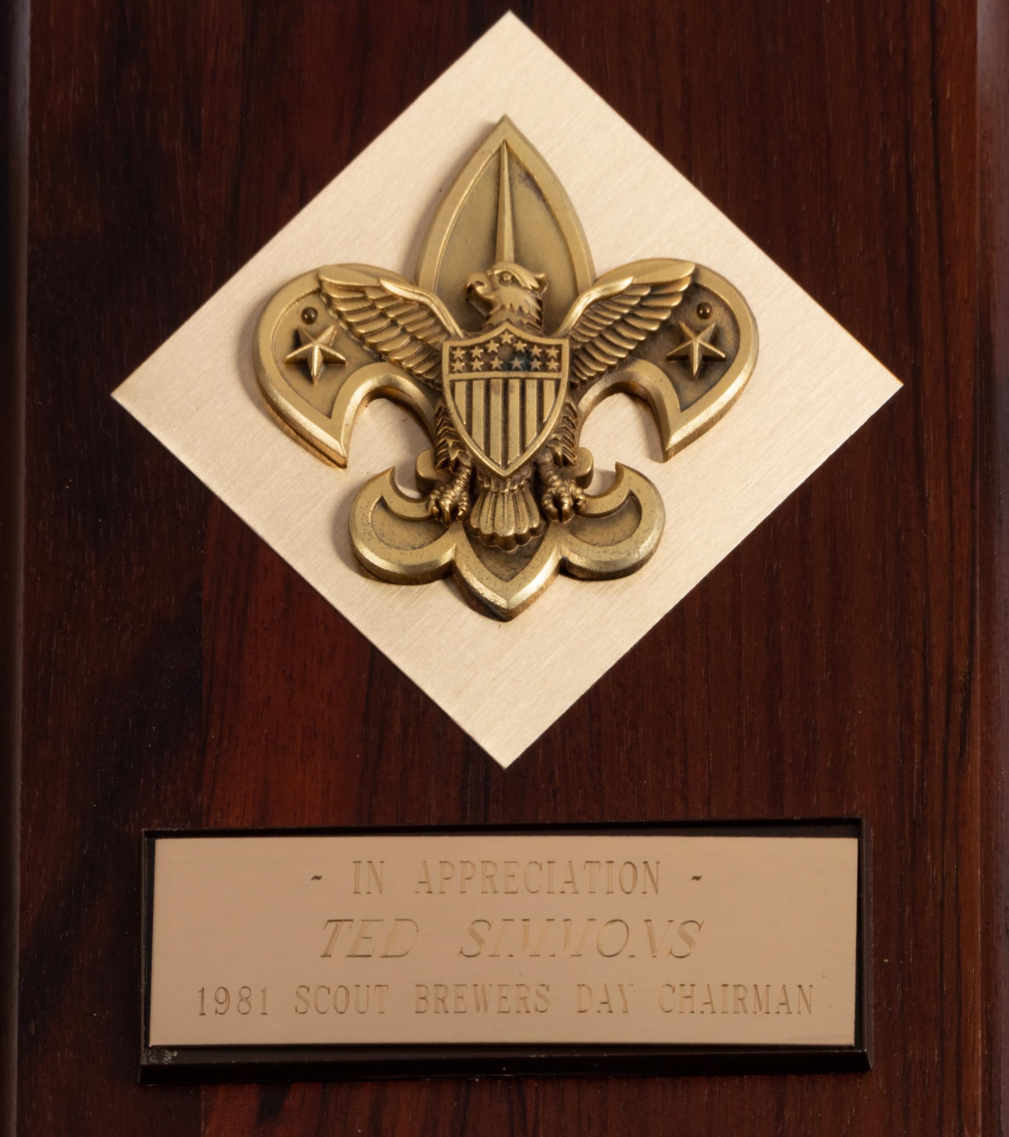 A Group of 14 Awards and Plaques from The Collection of Baseball Hall of Famer Ted Simmons,