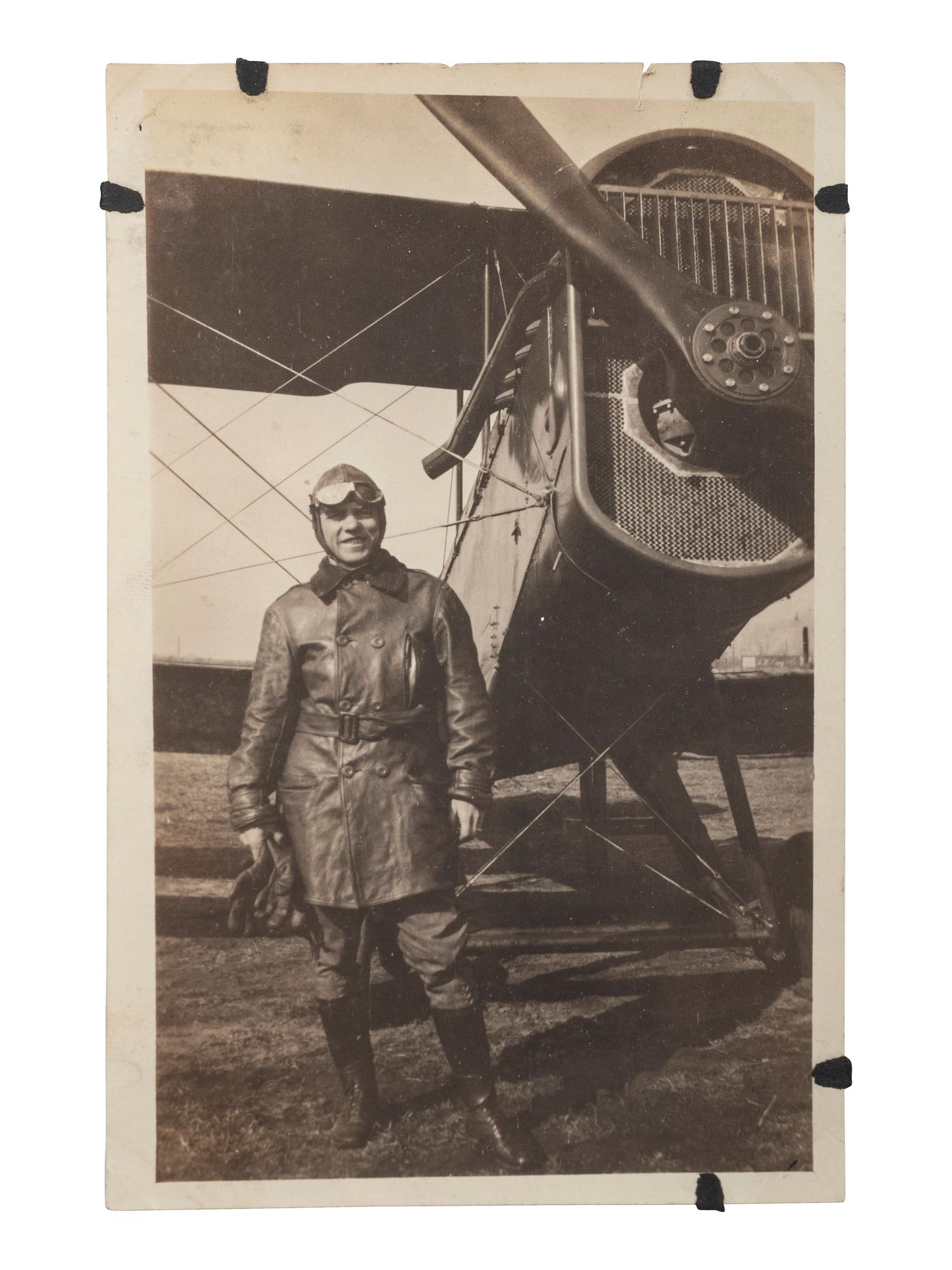 [AVIATION]. A group of 34 RPPCs & photographs of early airplanes and dirigibles.